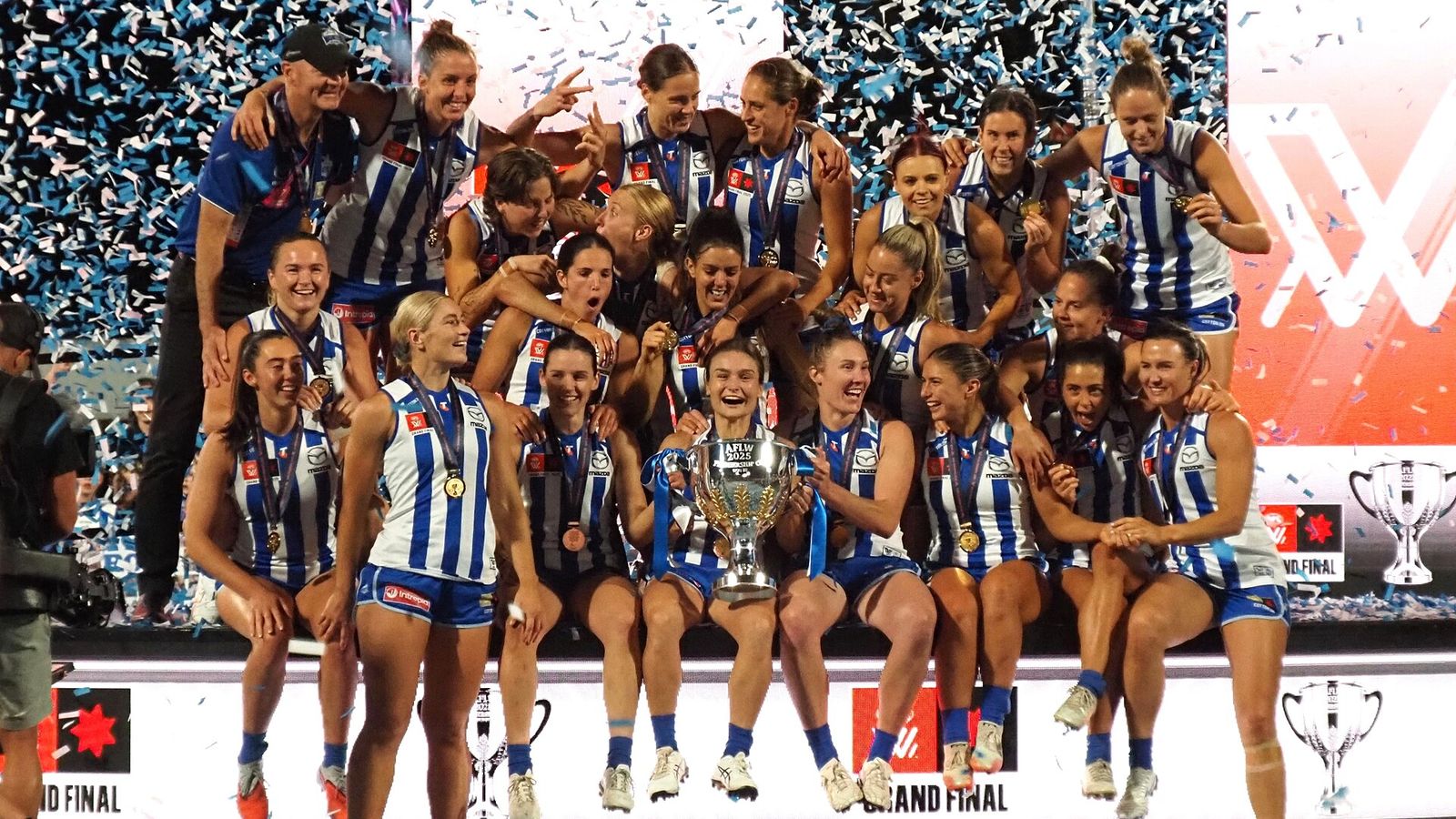 2025 AFLW GF North Melbourne celebrations